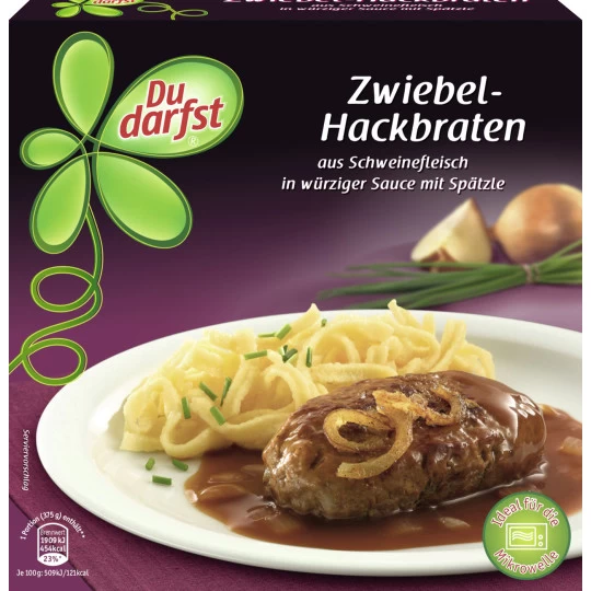 Du Darfst Zwiebel-Hackbraten 375G 1 Du Darfst Zwiebel-Hackbraten 375G