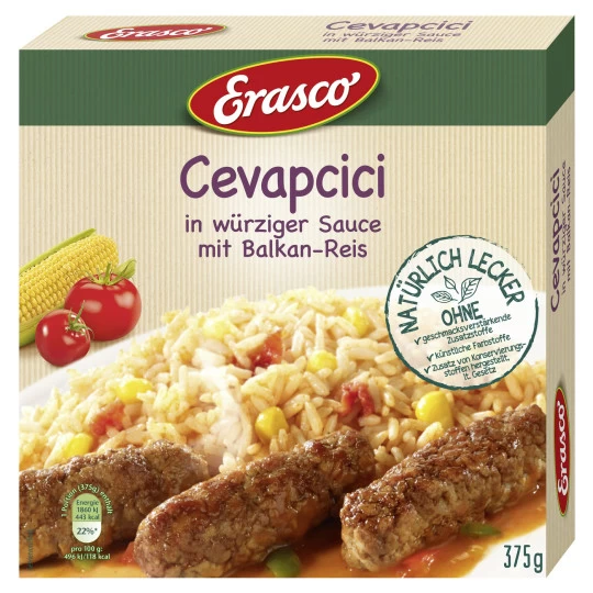 Cevapcici In Würziger Sauce Mit Balkan-Reis 375G 1 Cevapcici In Würziger Sauce Mit Balkan-Reis 375G