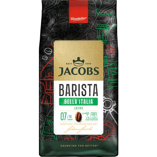 Jacobs Barista Editions Bella Italia Kaffee Crema Ganze Bohne 1KG
