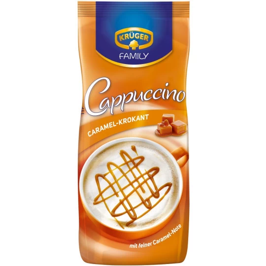 Family Cappuccino Caramel-Krokant Im Nachfüllbeutel 500G 1 Family Cappuccino Caramel-Krokant Im Nachfüllbeutel 500G