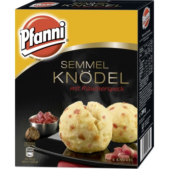 Semmel Knödel Mit Räucherspeck Im Kochbeutel - 6 Knödel 200G 1 Semmel Knödel Mit Räucherspeck Im Kochbeutel - 6 Knödel 200G